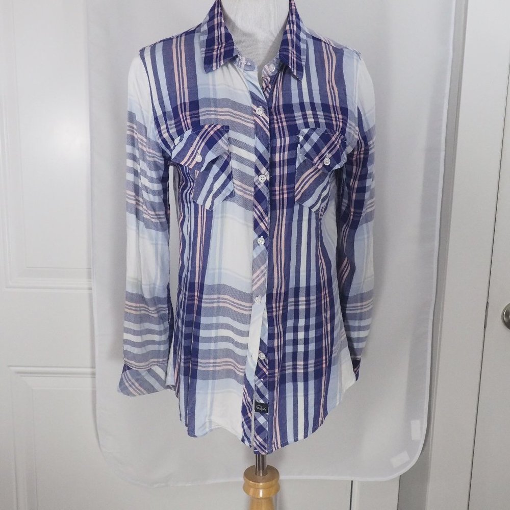 Rails | Plaid Button Down Shirt pink & Blue